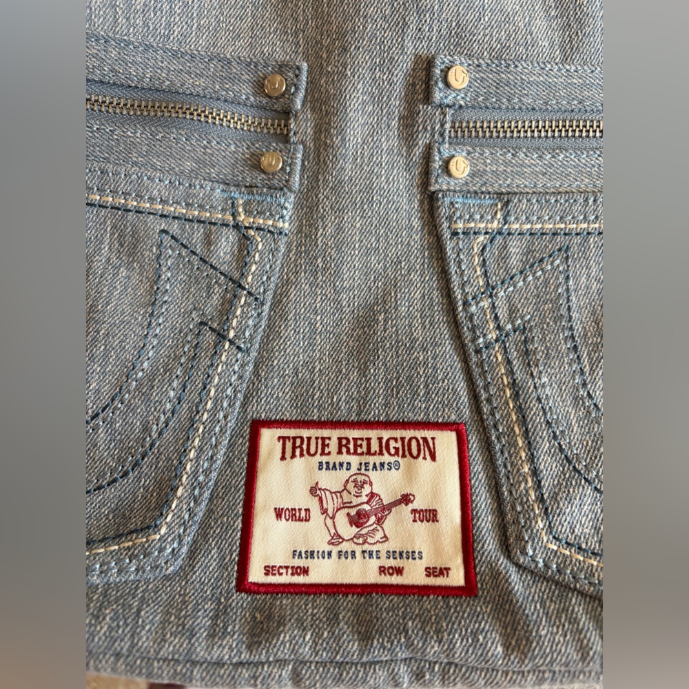 True Religion Blue Denim Bag - Picture 2 of 7